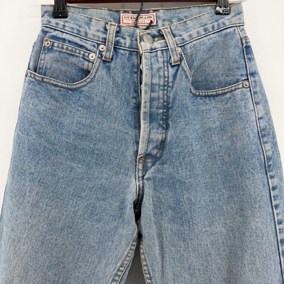 VTG Guess Jeans Women's 26 Light Wash Straight Leg Denim USA Made Button Fly - Picture 3 of 16